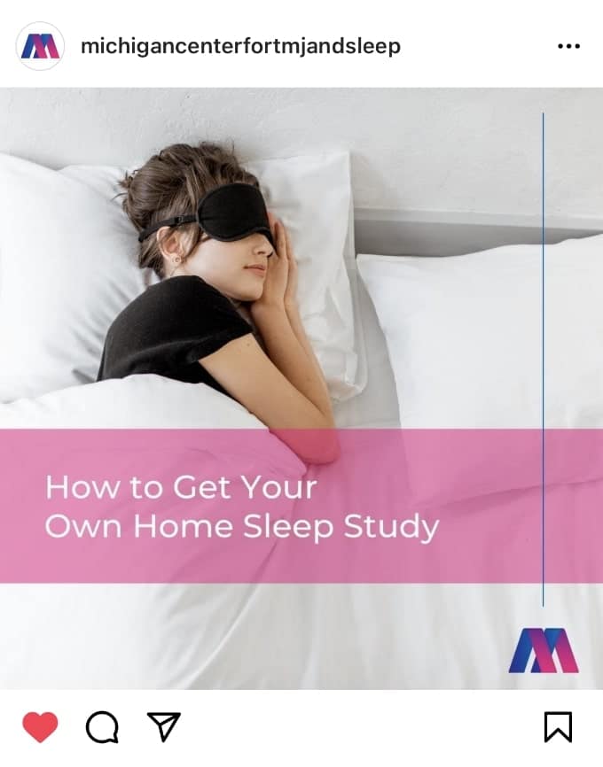 Pro Impressions Michigan TMJ Home Sleep Test Social Media Post