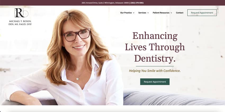 rosen dental home page website
