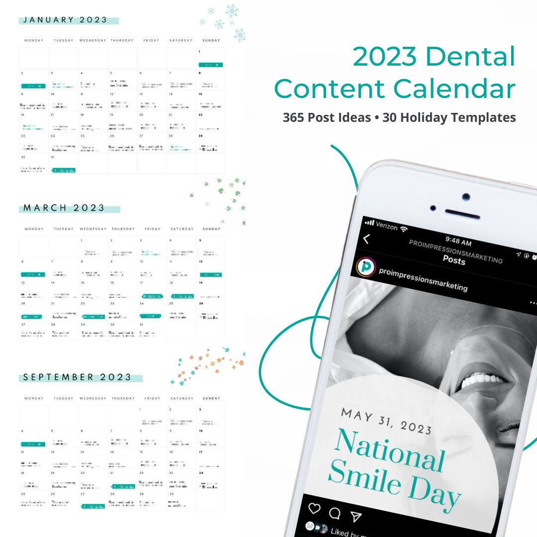 Social Media Marketing Calendar for Dentists